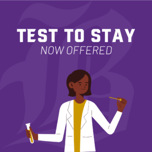 Graphic Promoting the Test To Stay program